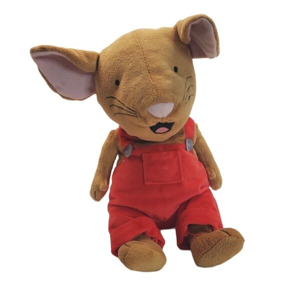 Mouse Stuffed Animal Plush 15" Toy Wearing Red Overalls Give A Mouse A Cookie - Picture 1 of 8